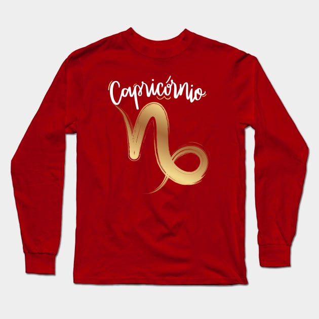 Capricorn Long Sleeve T-Shirt by stylishkhan